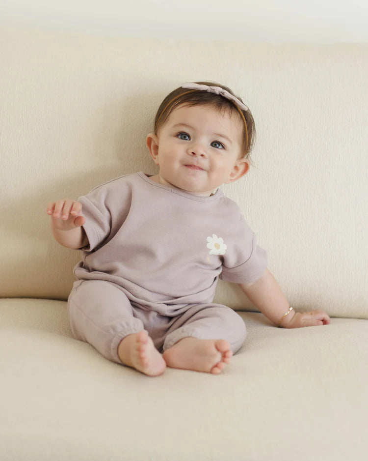 Quincy Mae Jersey Tee + Pant Set, Daisy