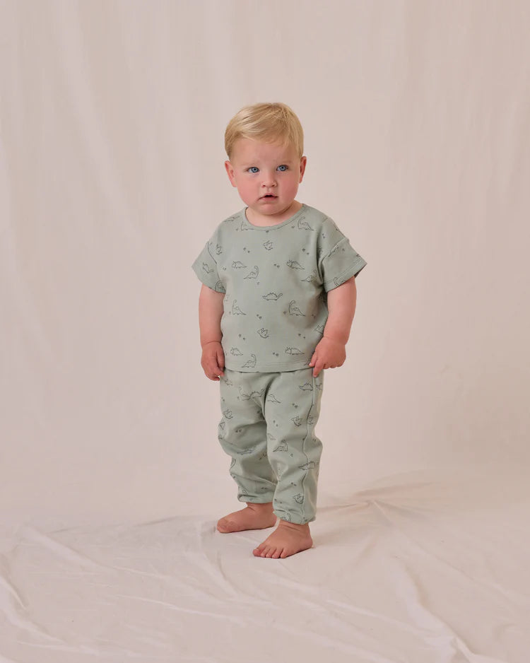 Quincy Mae Jersey Tee + Pant Set, Dino
