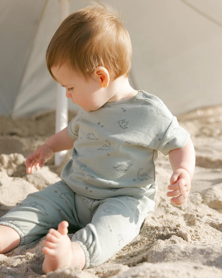 Quincy Mae Jersey Tee + Pant Set, Dino