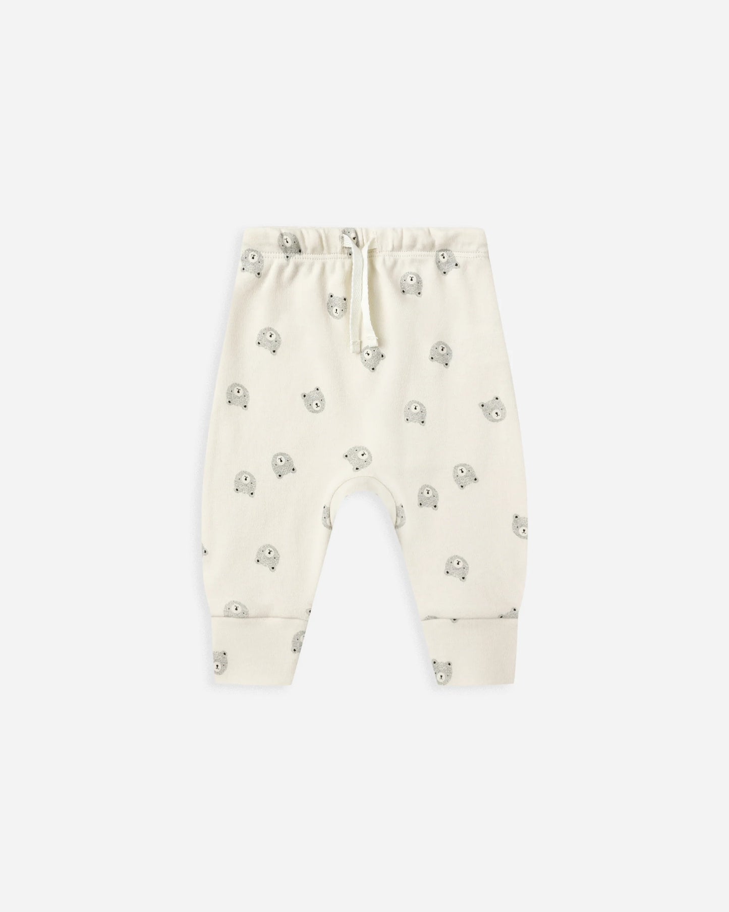 Quincy Mae Long Sleeve Tee + Drawstring Pant, Steel Blue Bears