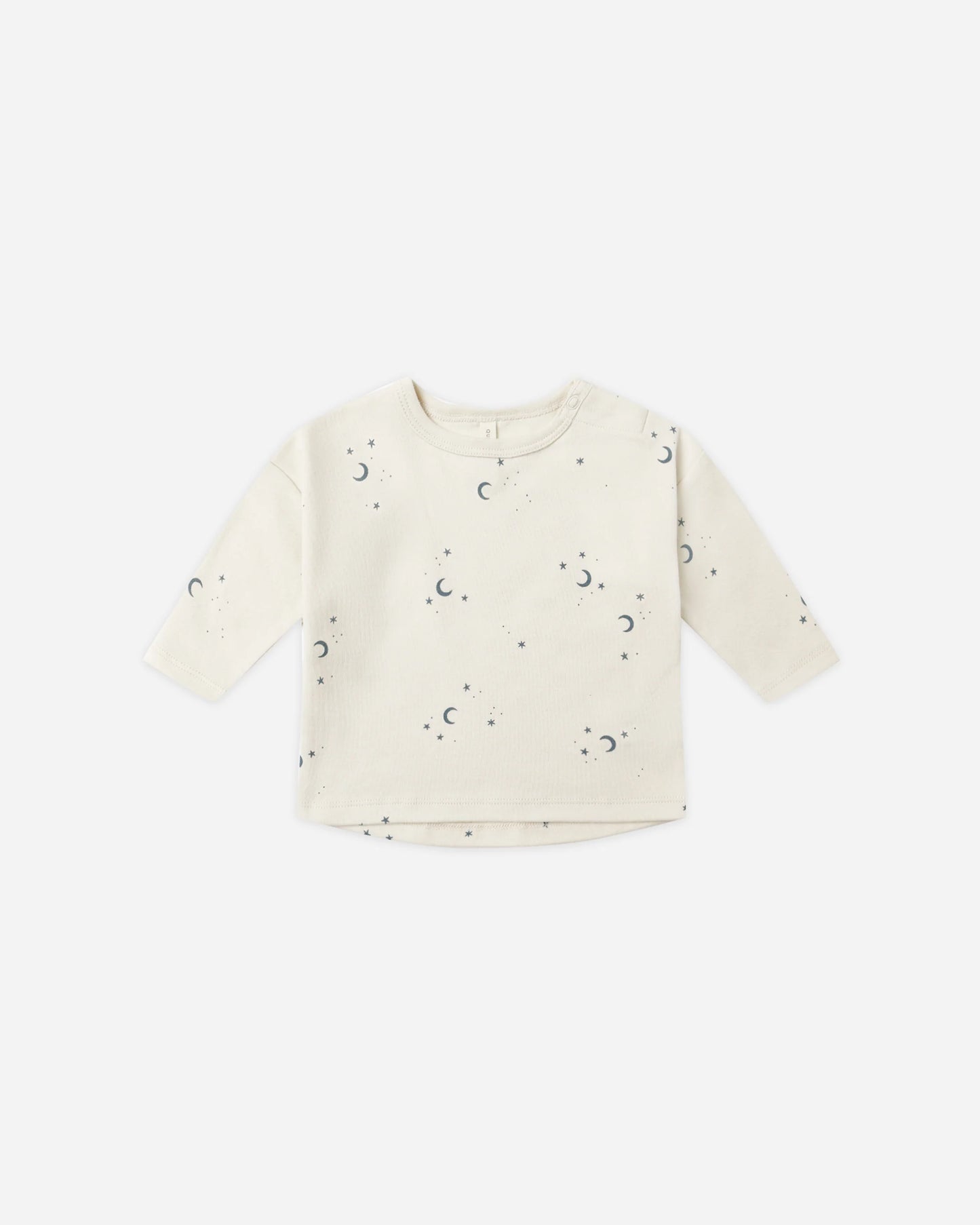 Quincy Mae Long Sleeve Moons Tee + Drawstring Pant, Ocean