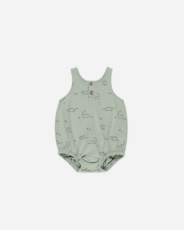 Quincy Mae Sleeveless Bubble Romper, Dino