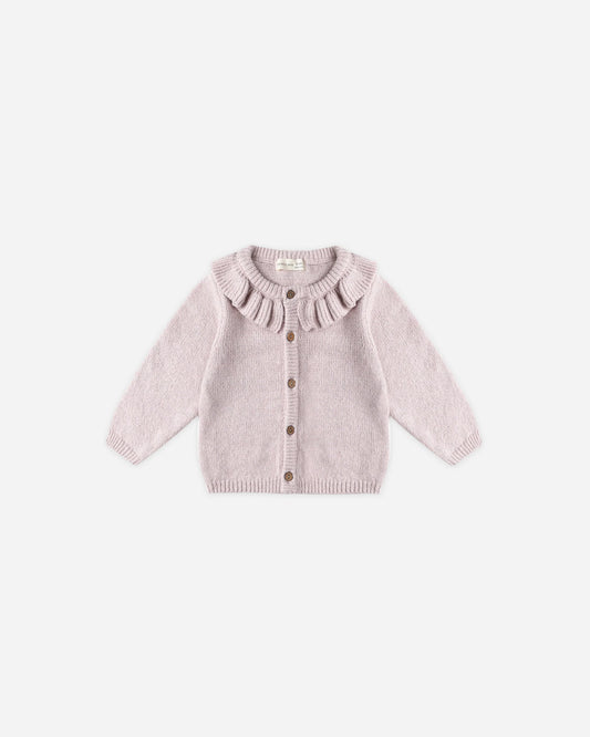 Quincy Mae Ruffle Collar Cardigan, Lilac