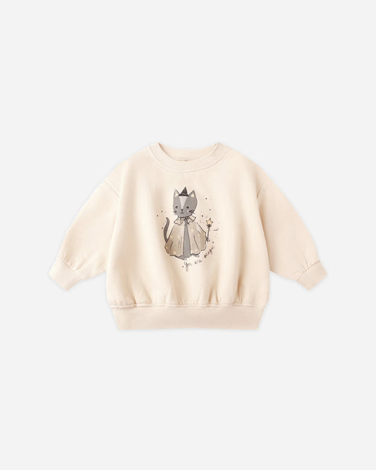 Quincy Mae Relaxed Fleece Sweatshirt, Magic Cat