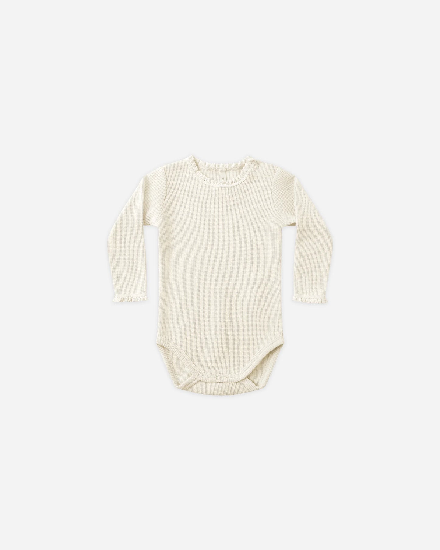 Quincy Mae Waffle Long Sleeve Bodysuit - Multiple Options