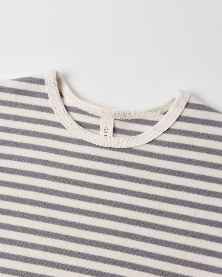 Quincy Mae Cozy Set, Slate Stripe