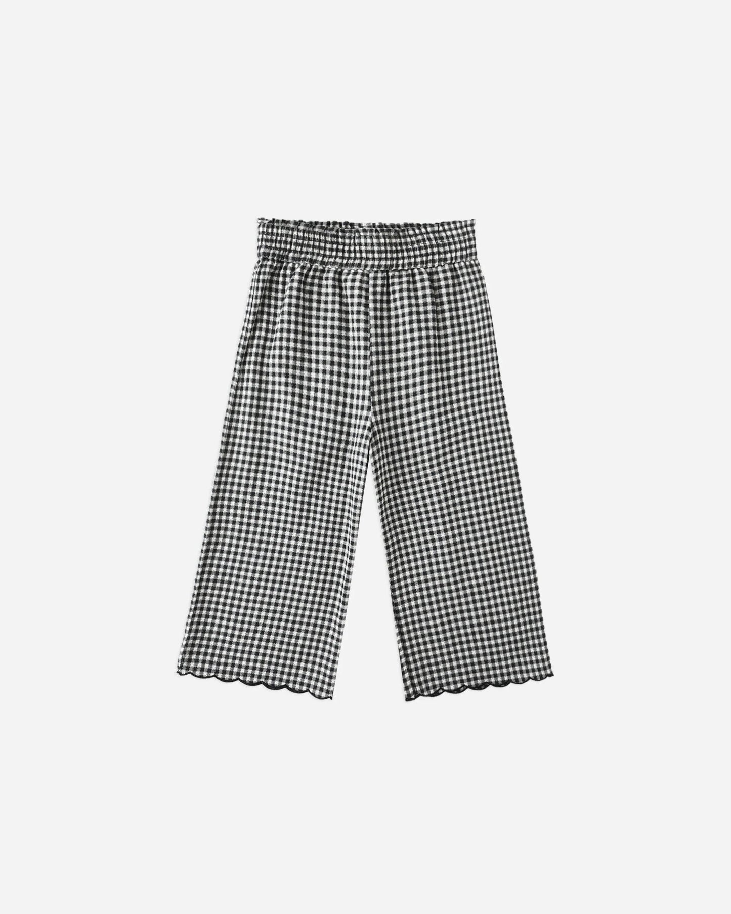 Rylee + Cru Wide Leg Pant, Black Gingham
