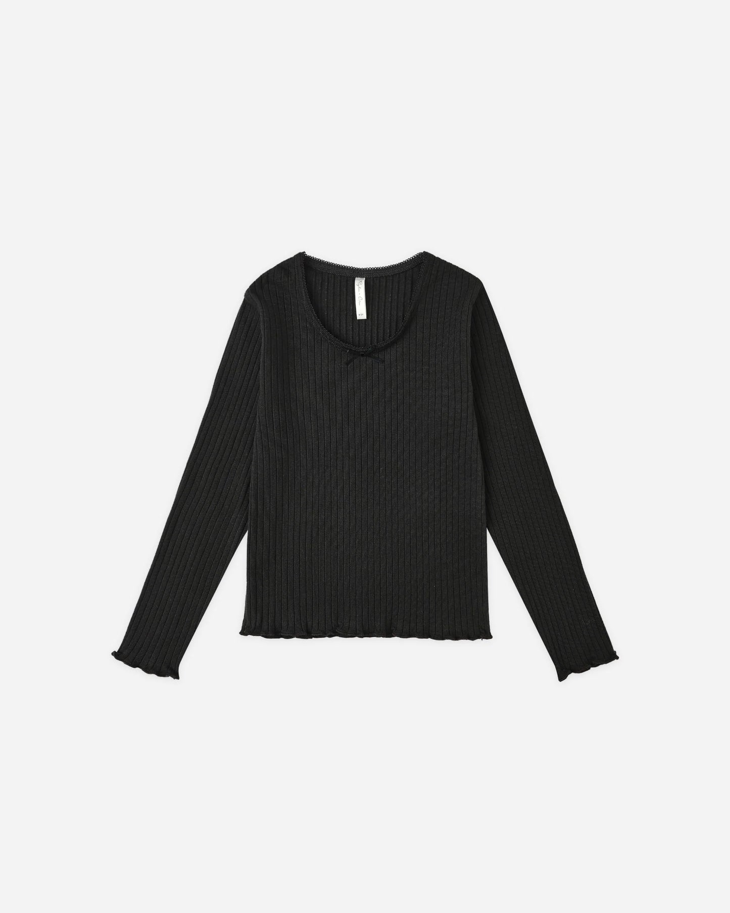 Rylee + Cru Ribbed Long Sleeve, Black