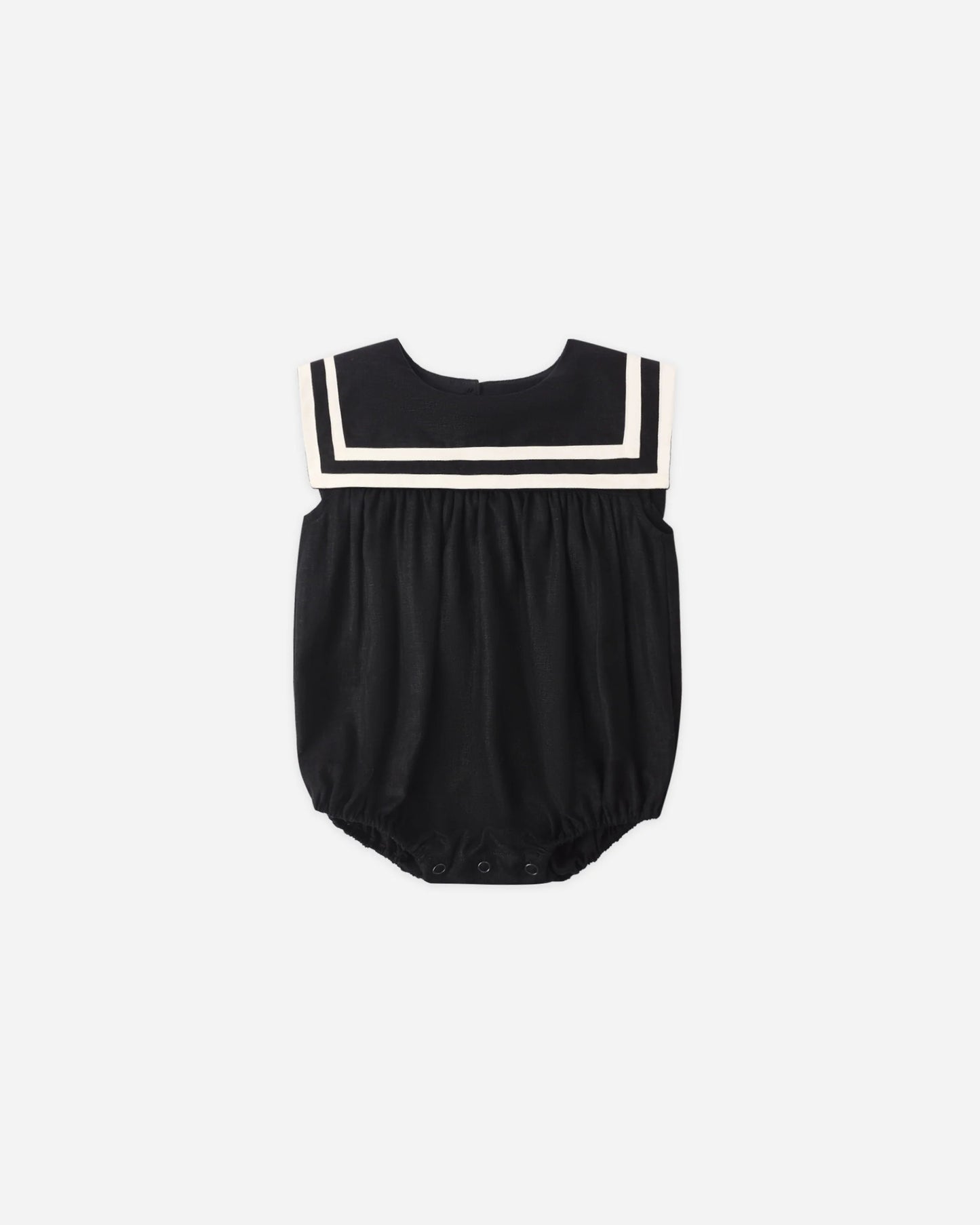 Rylee + Cru Sailor Romper, Black