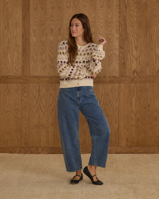 Rylee + Cru Women's Cheyenne Cardigan, Floral Jacquard