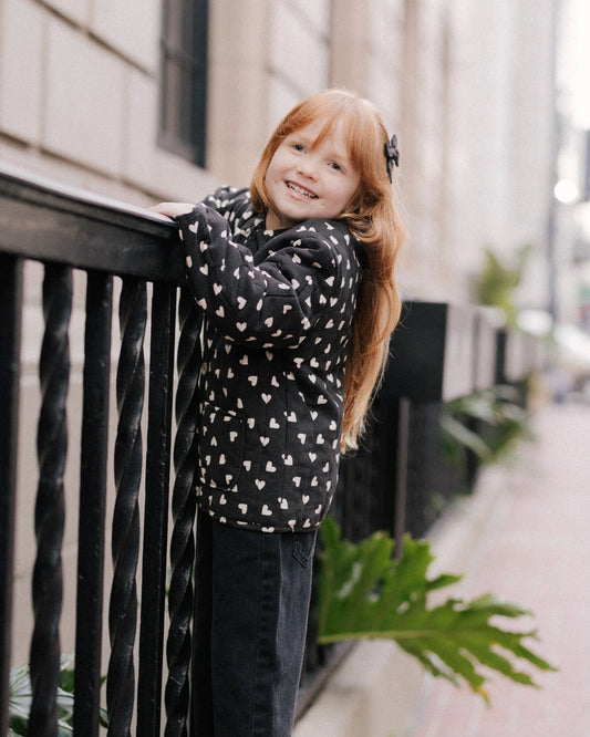 Rylee + Cru Quilted Coat, Hearts