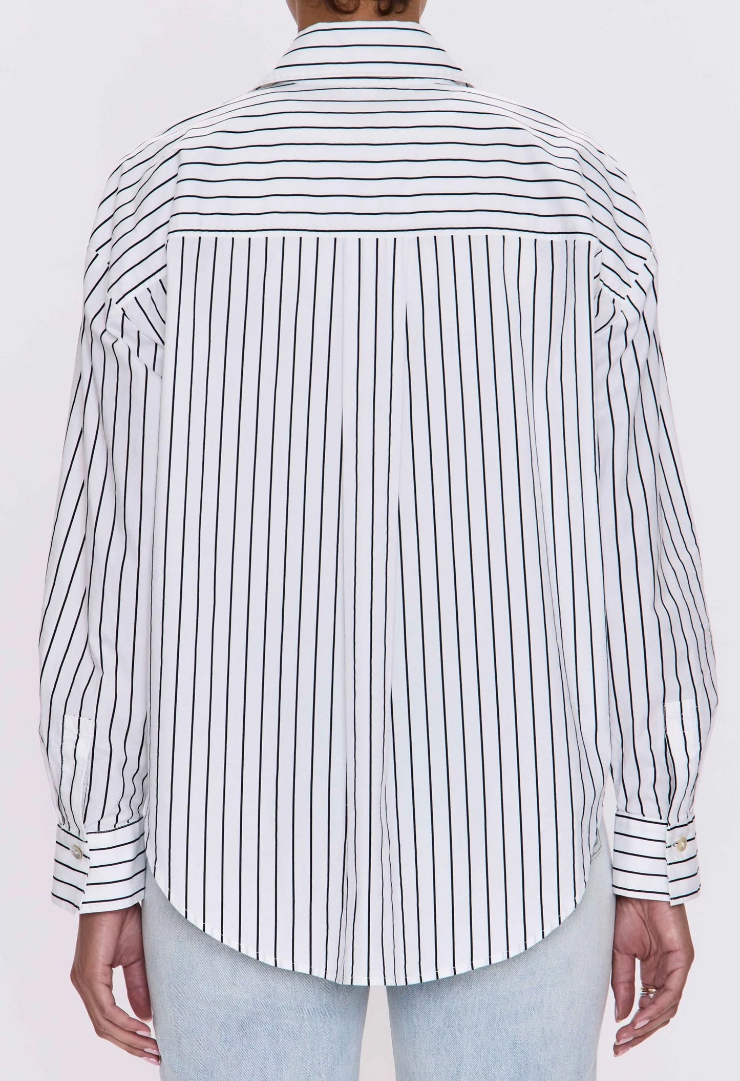 Pistola Samantha Oversized Button Up, Noir Le Blanc Strip