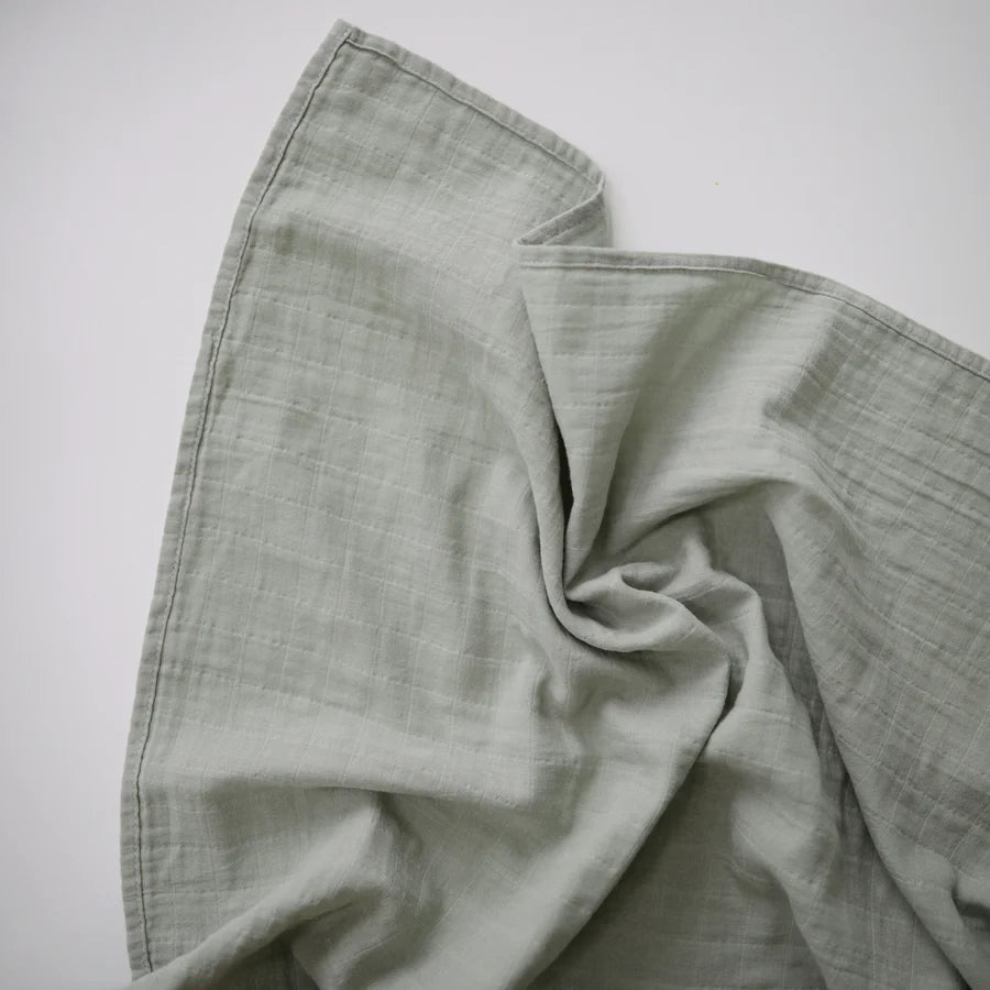 Mushie Muslin Organic Cotton Muslin Swaddle Blanket, Multiple Options