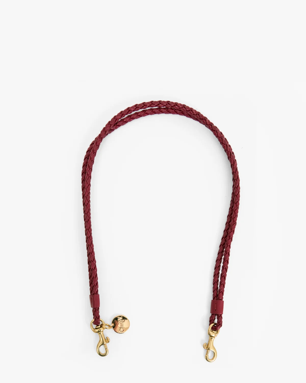 Clare V Shoulder Strap, Garnet Petite Double Braids