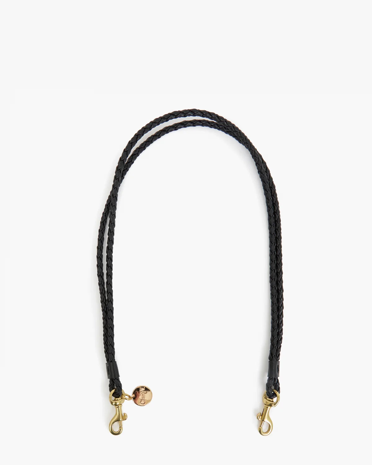 Clare V Shoulder Strap, Black Petite Double Braids