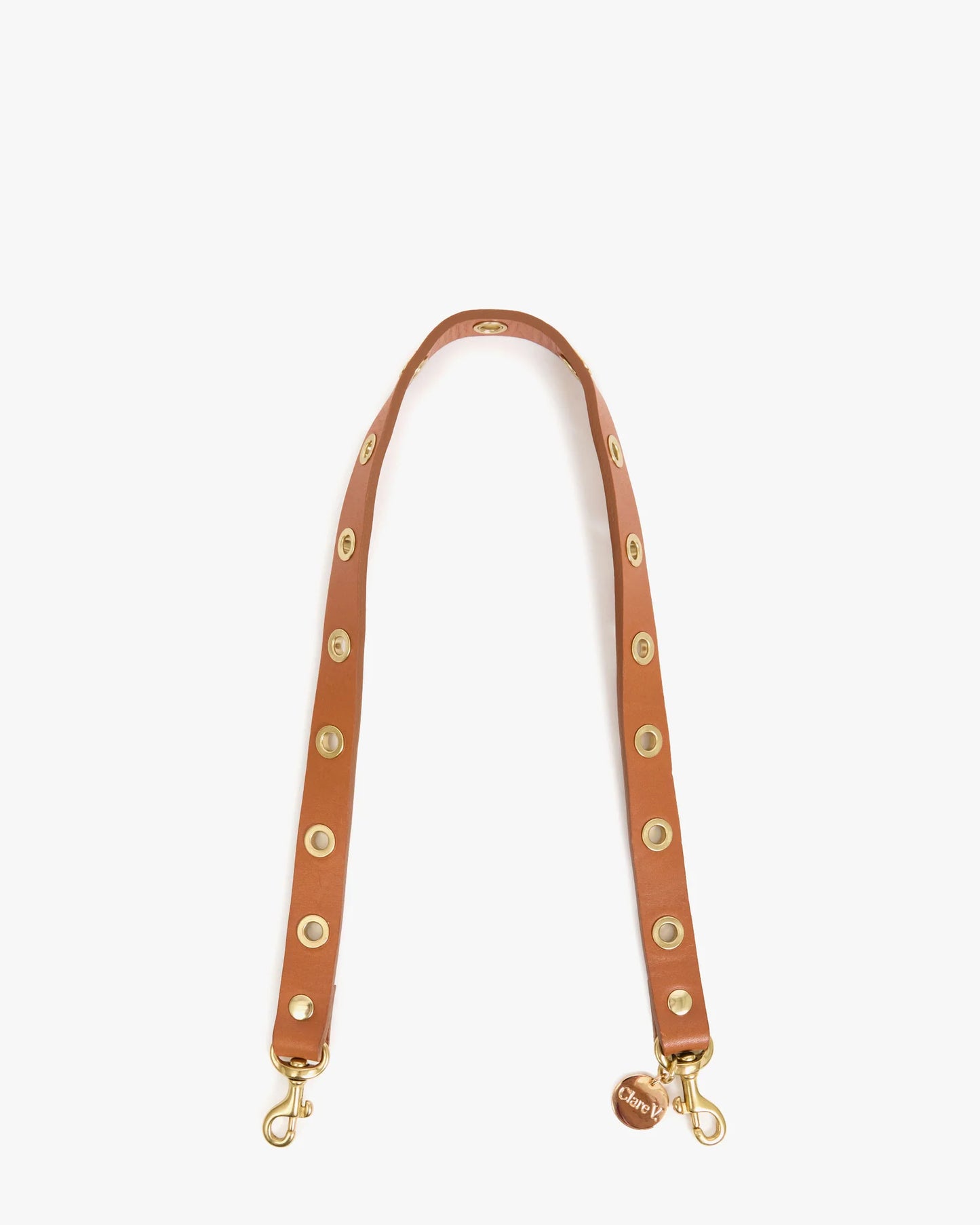 Clare V Shoulder Strap, Cuoio w/ Grommets