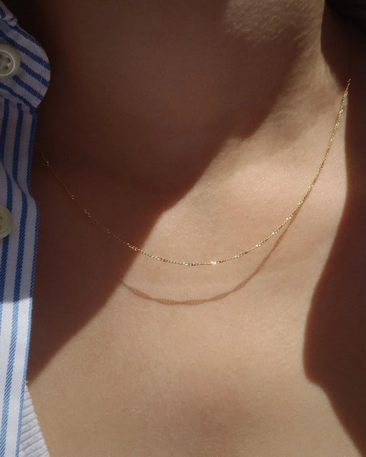 Mod + Jo Flynn Singapore Chain Necklace, 14k Gold Filled