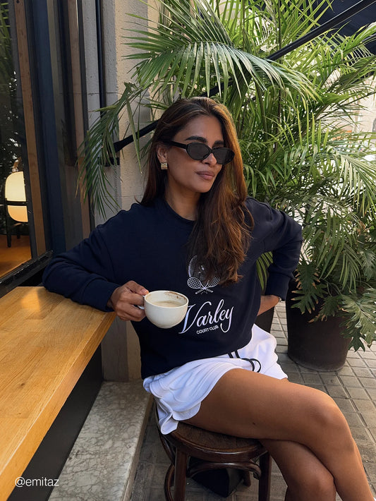 Varley Rasco Namesake Sweat, Navy/White