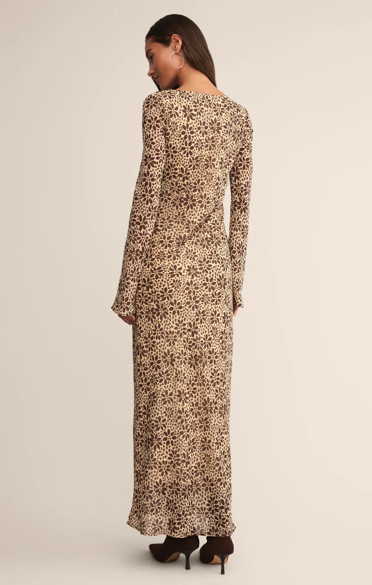 Z Supply Campbell Floral Maxi Dress, Chocolate Cherry
