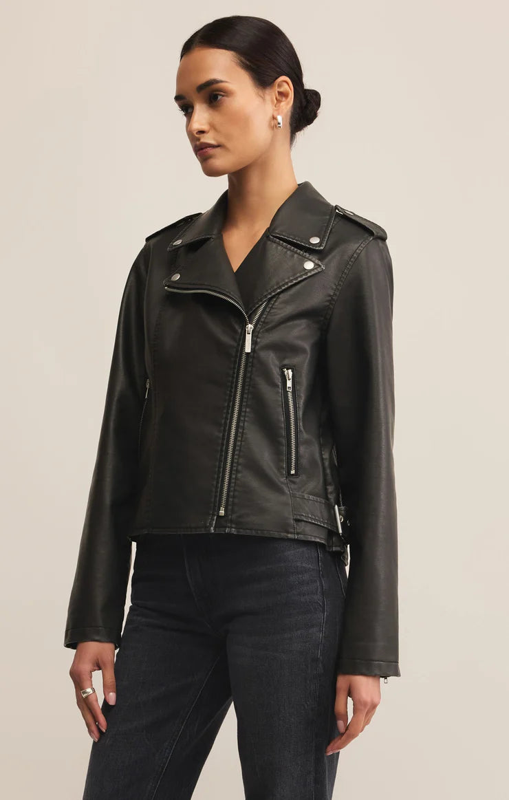 Z Supply Alchemy Moto Jacket, Black