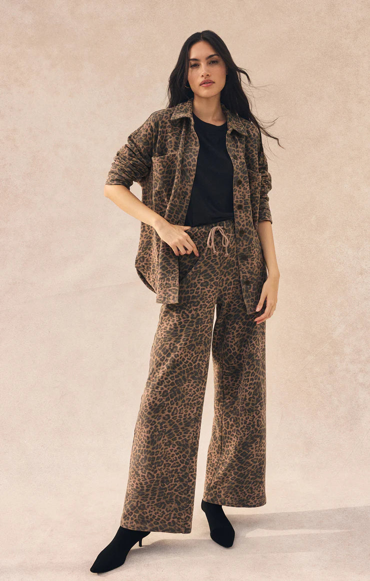 Z Supply All Day Leopard Jacket, Desert Tan