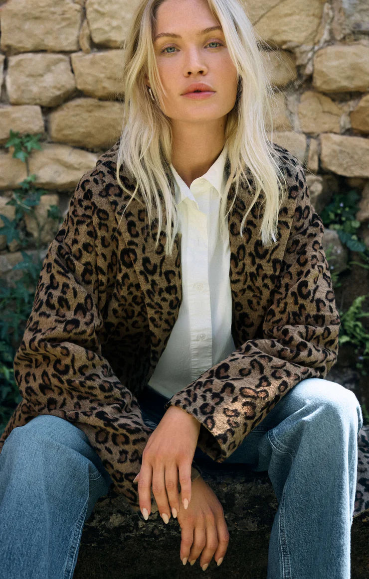 Z Supply Lennon Animal Coat, Suede