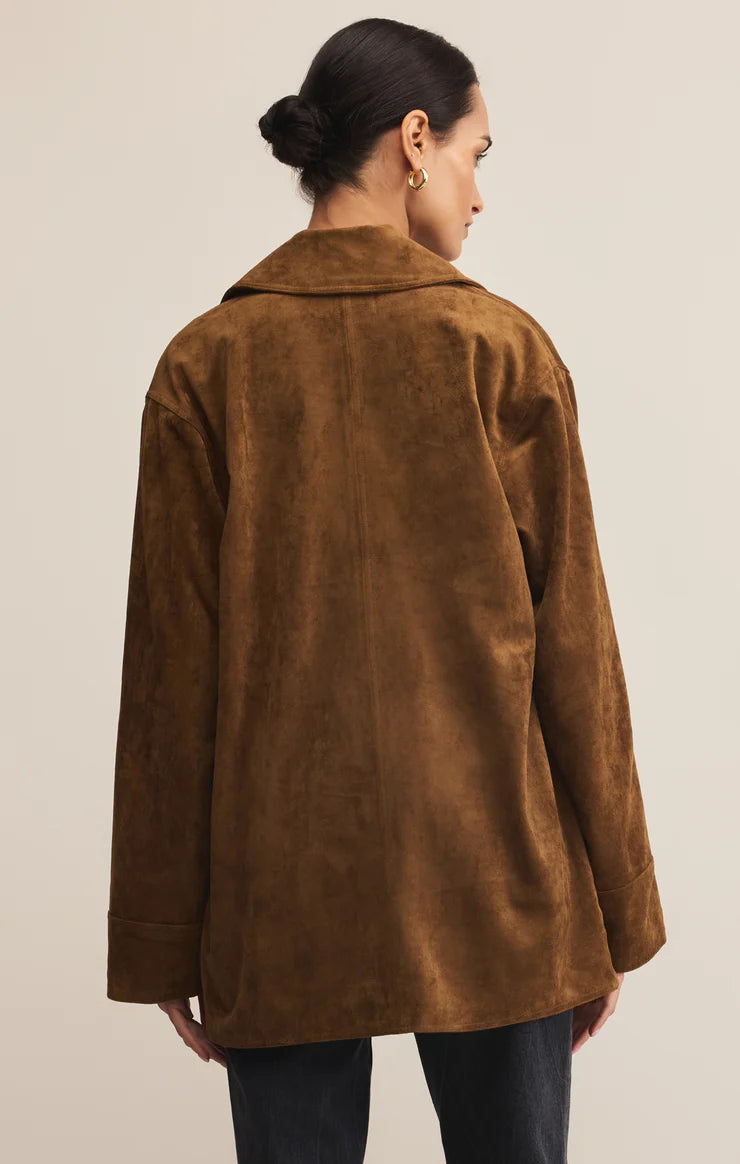 Z Supply Decker Suede Chore Jacket, Coconut