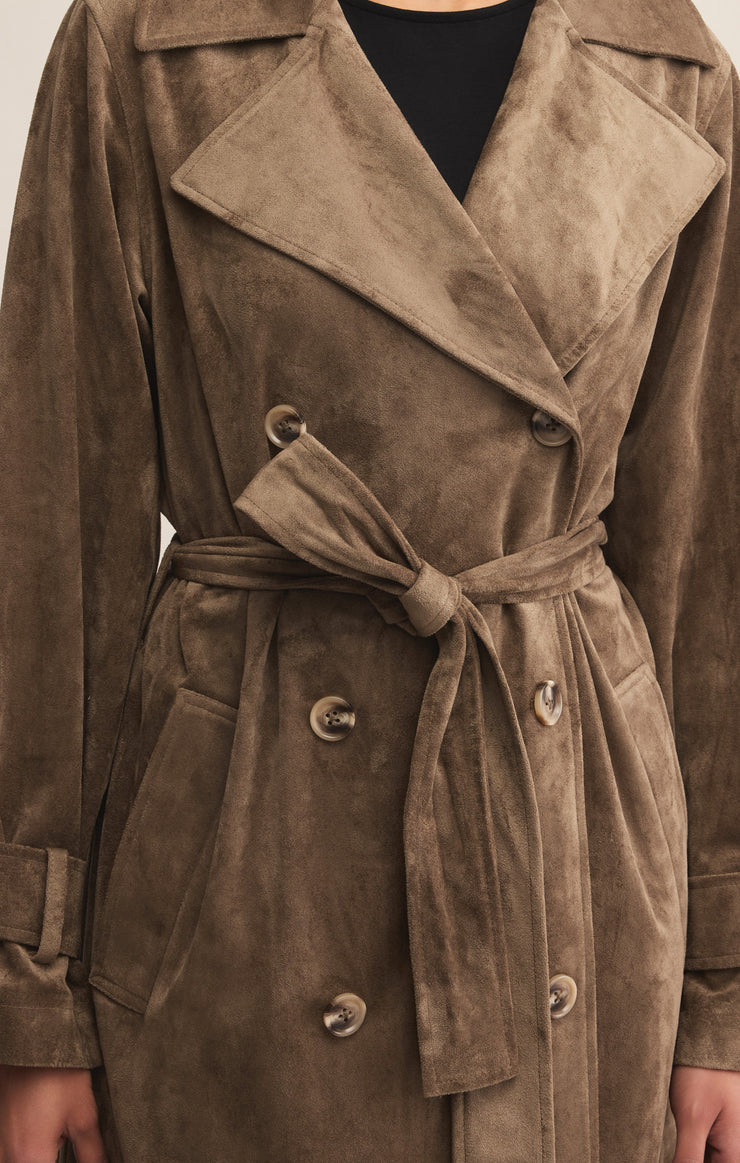 Z Supply Dorian Suede Trench, Retreat