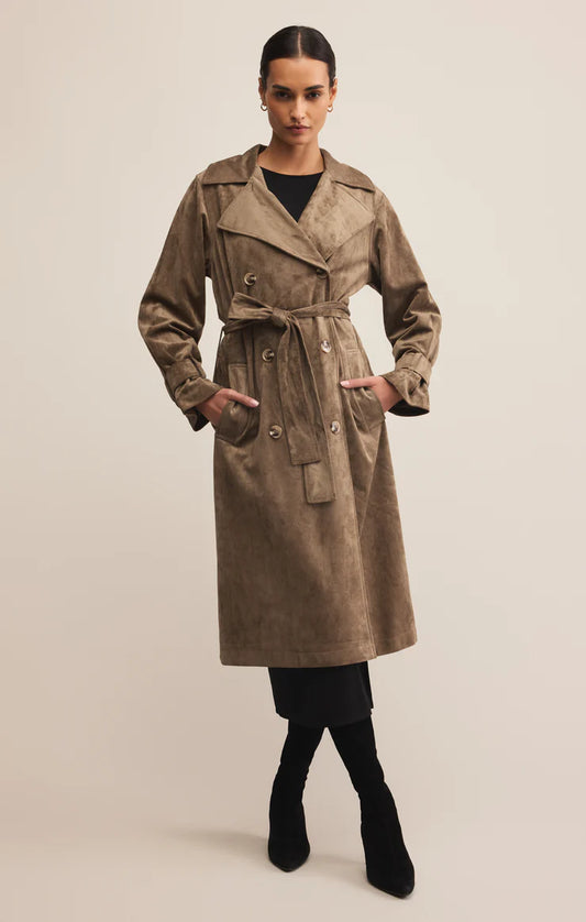 Z Supply Dorian Suede Trench, Retreat