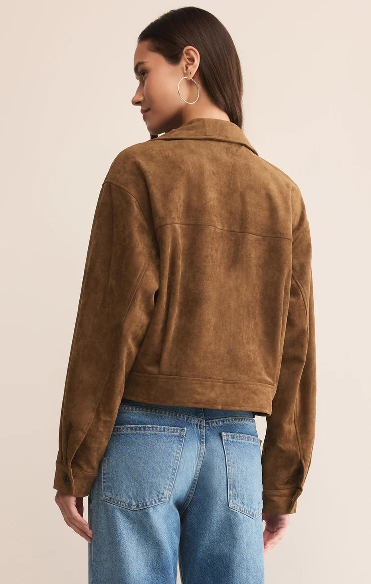 Z Supply Heritage Suede Jacket, Coconut