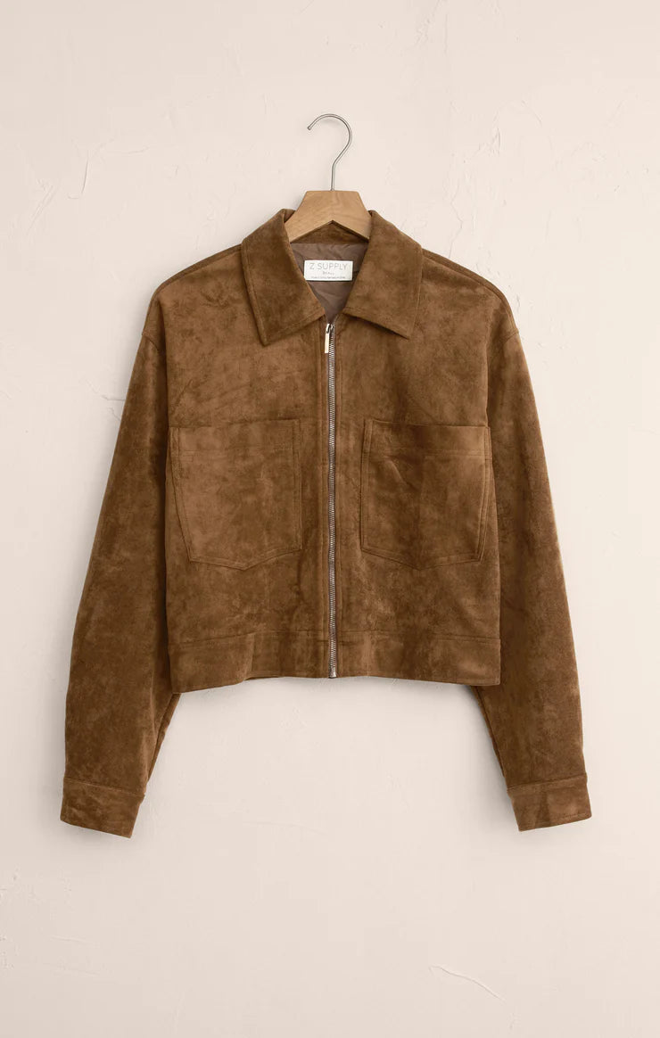 Z Supply Heritage Suede Jacket, Coconut