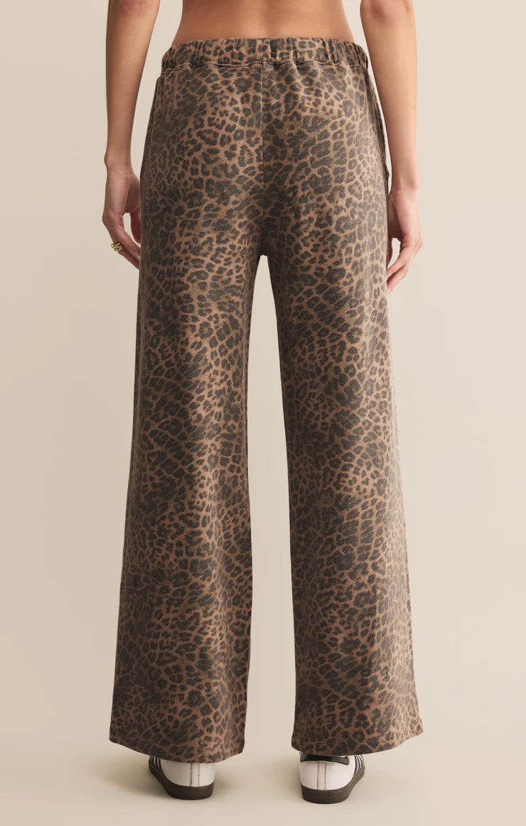 Z Supply Hunter Leopard Knit Pant, Desert Tan