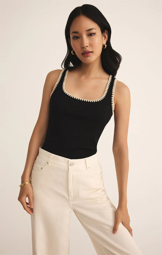 Z Supply Jaidynn Rib Tank, Black