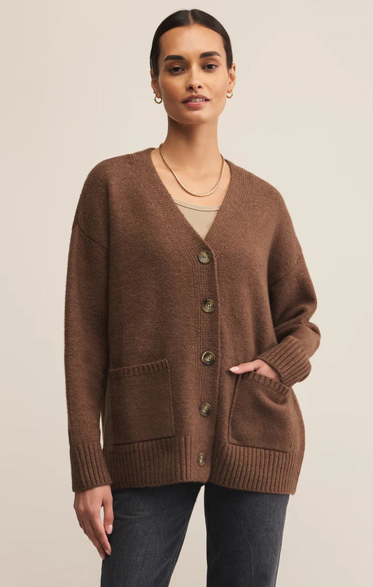 Z Supply Theo Cardigan, Suede