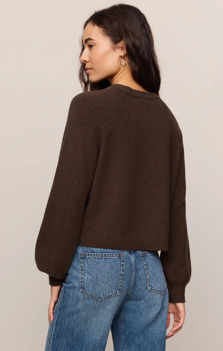 Z Supply Coming Up Sweater, Dark Chocolate
