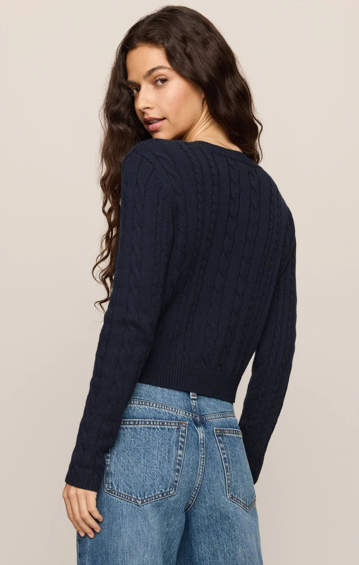 Z Supply Cera Long Sleeve Cardigan, Eclipse
