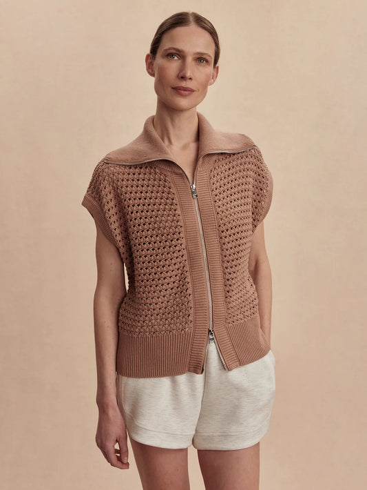 Varley Liliana Knit Gilet, Chanterelle