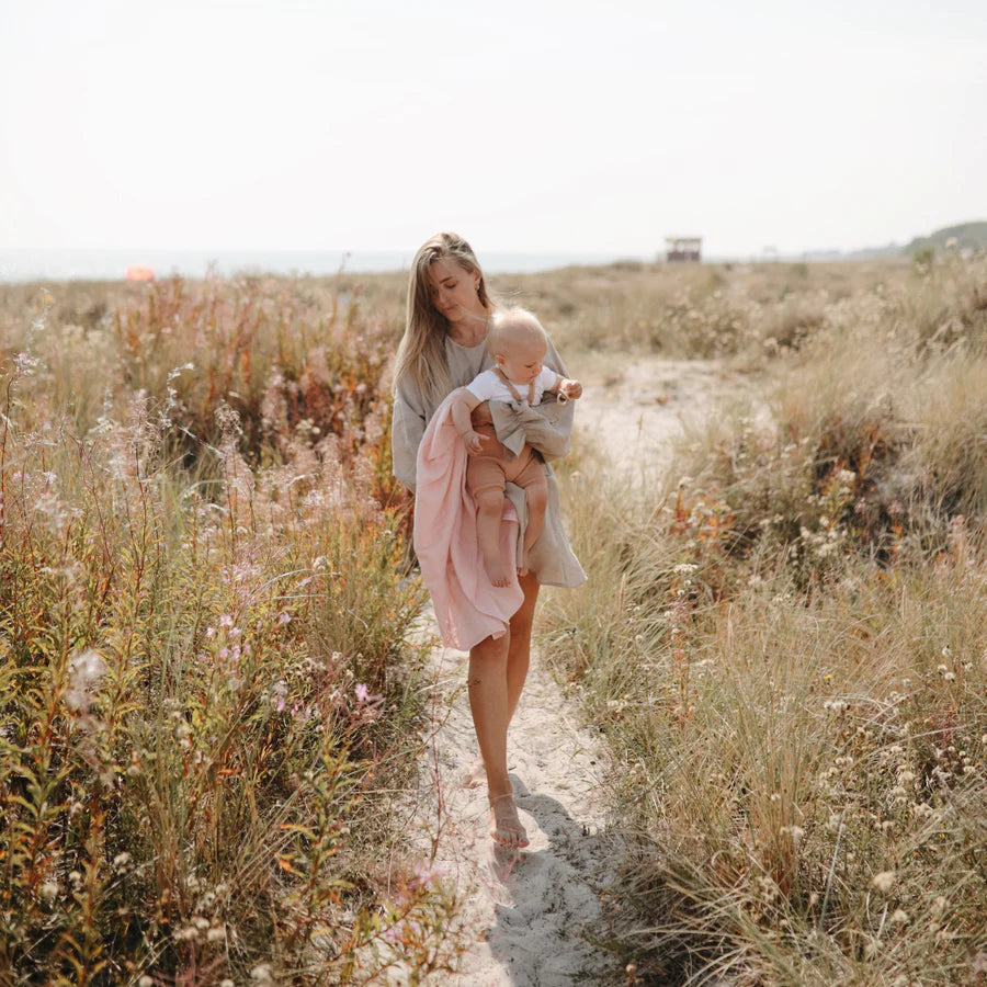 Mushie Muslin Organic Cotton Muslin Swaddle Blanket, Multiple Options