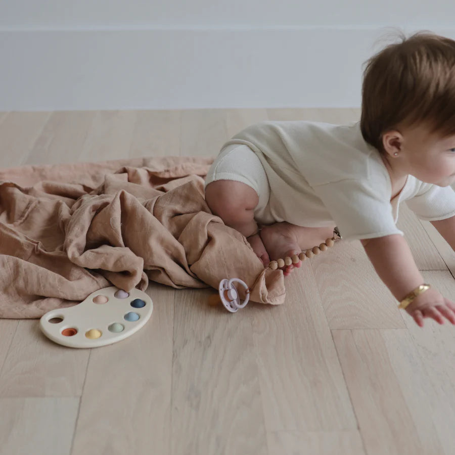 Mushie Muslin Organic Cotton Muslin Swaddle Blanket, Multiple Options