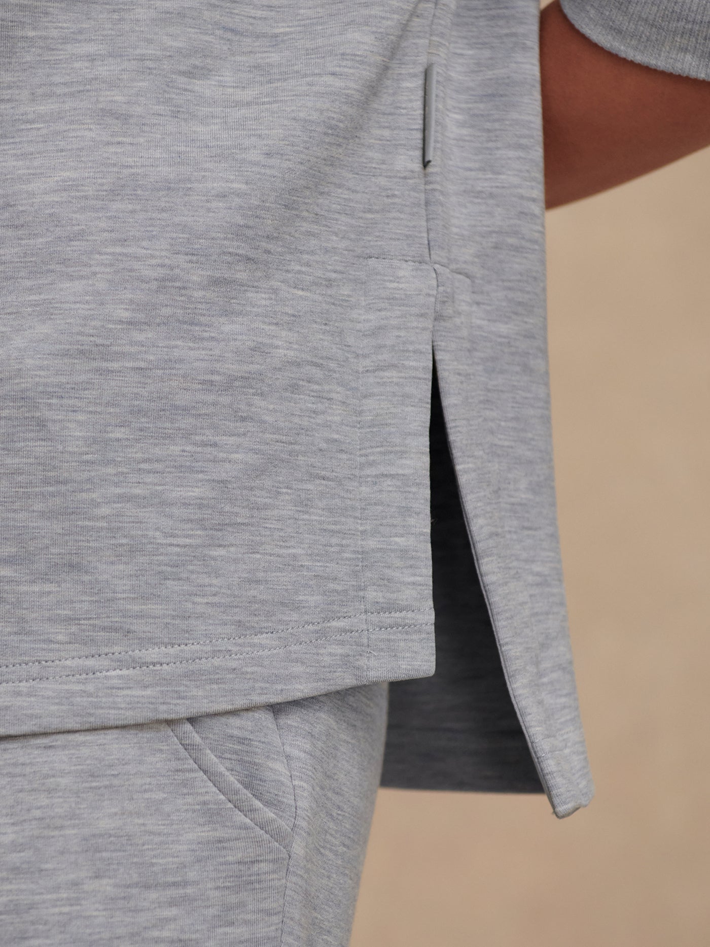 Varley Larson Half Zip Sweat, Mid Blue Marl