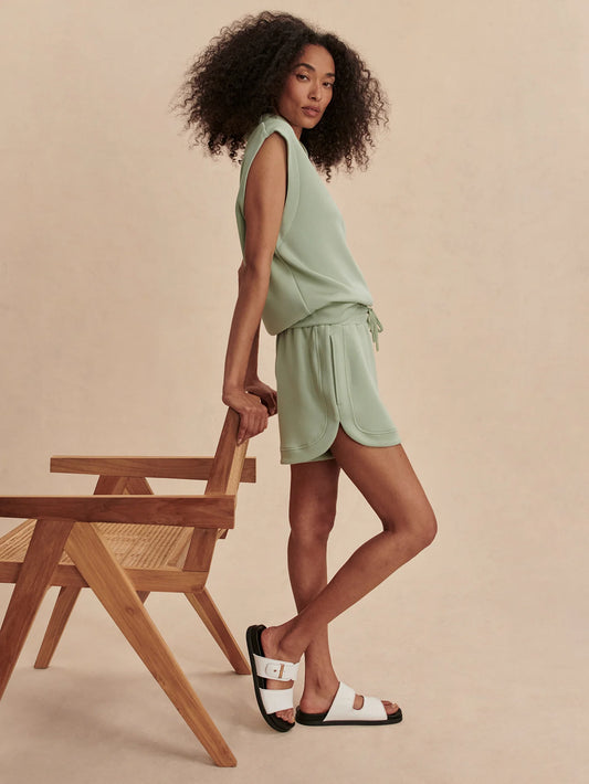 Varley Ollie High Rise Short 3.5", Snow Sage