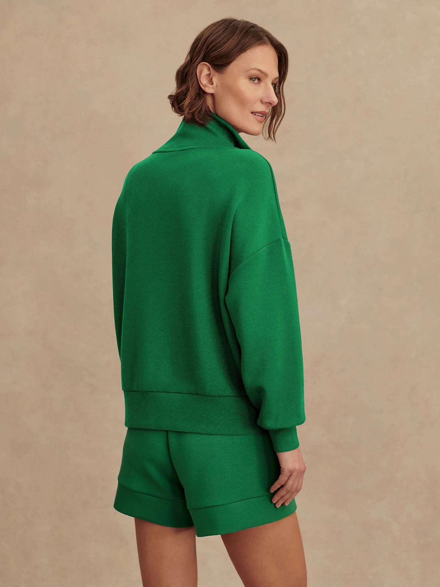Varley Hawley Half Zip Sweat, Verdant Green