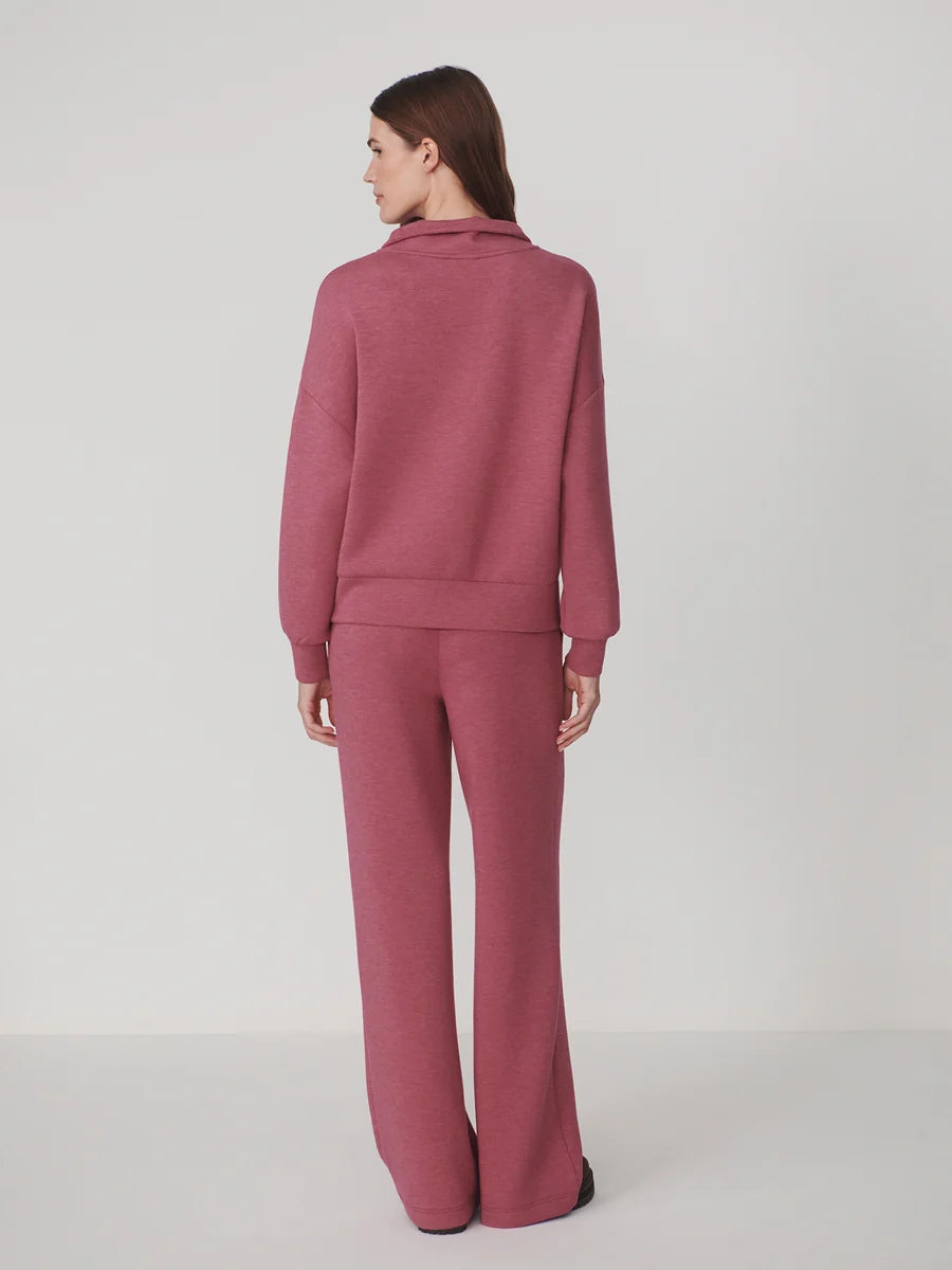 Varley Hawley Half Zip Sweat, Rumba Rose Marl