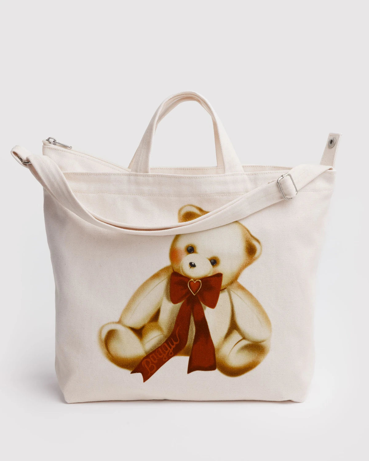 Baggu Horizontal Zip Duck Bag, Teddy Bear