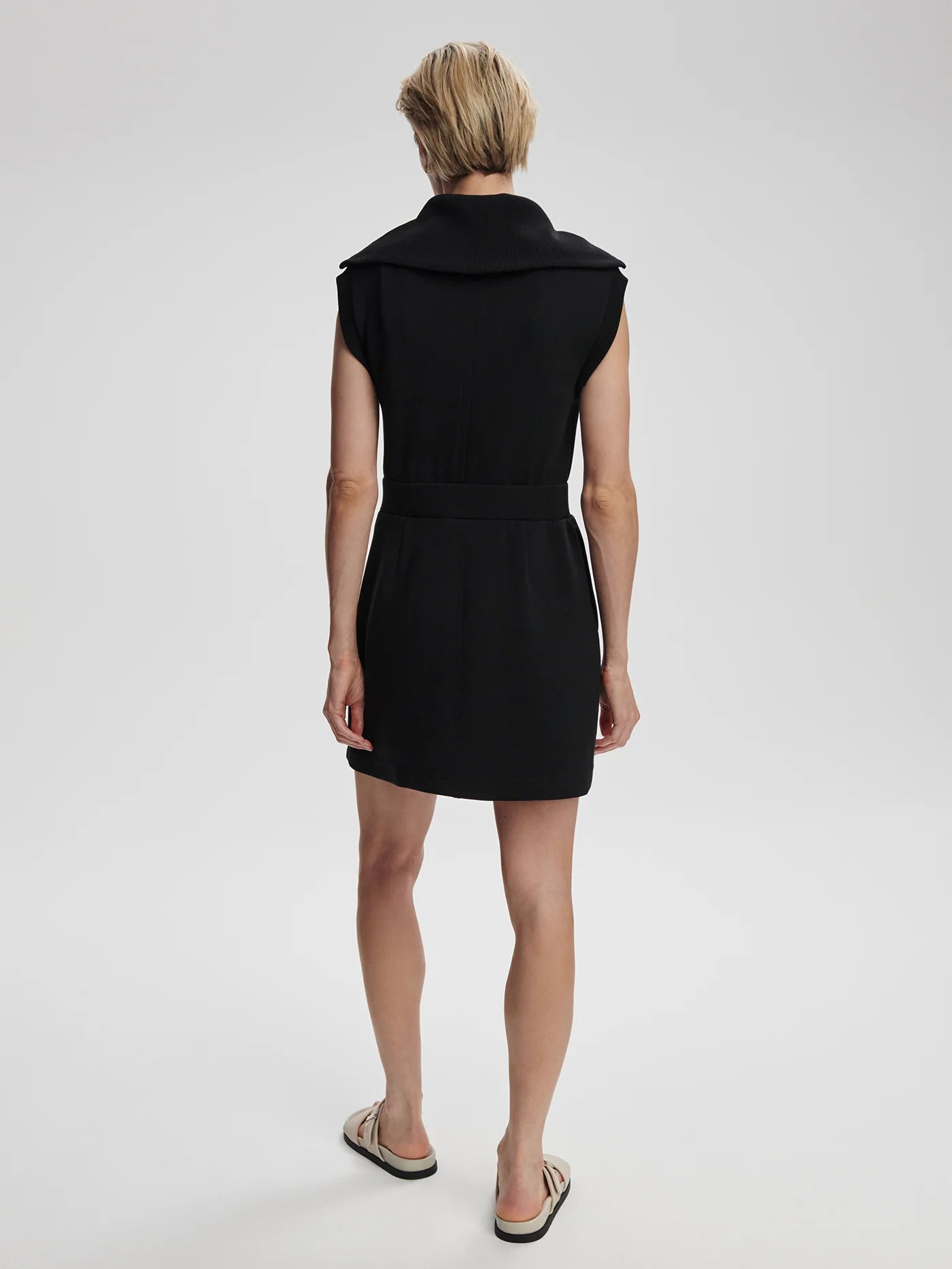 Varley Rebecca Zip Through Dress, Black
