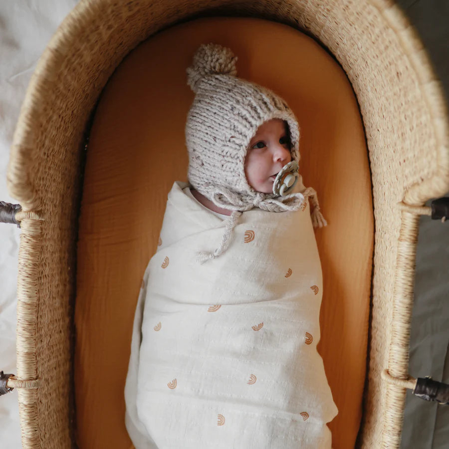 Mushie Muslin Organic Cotton Muslin Swaddle Blanket, Multiple Options