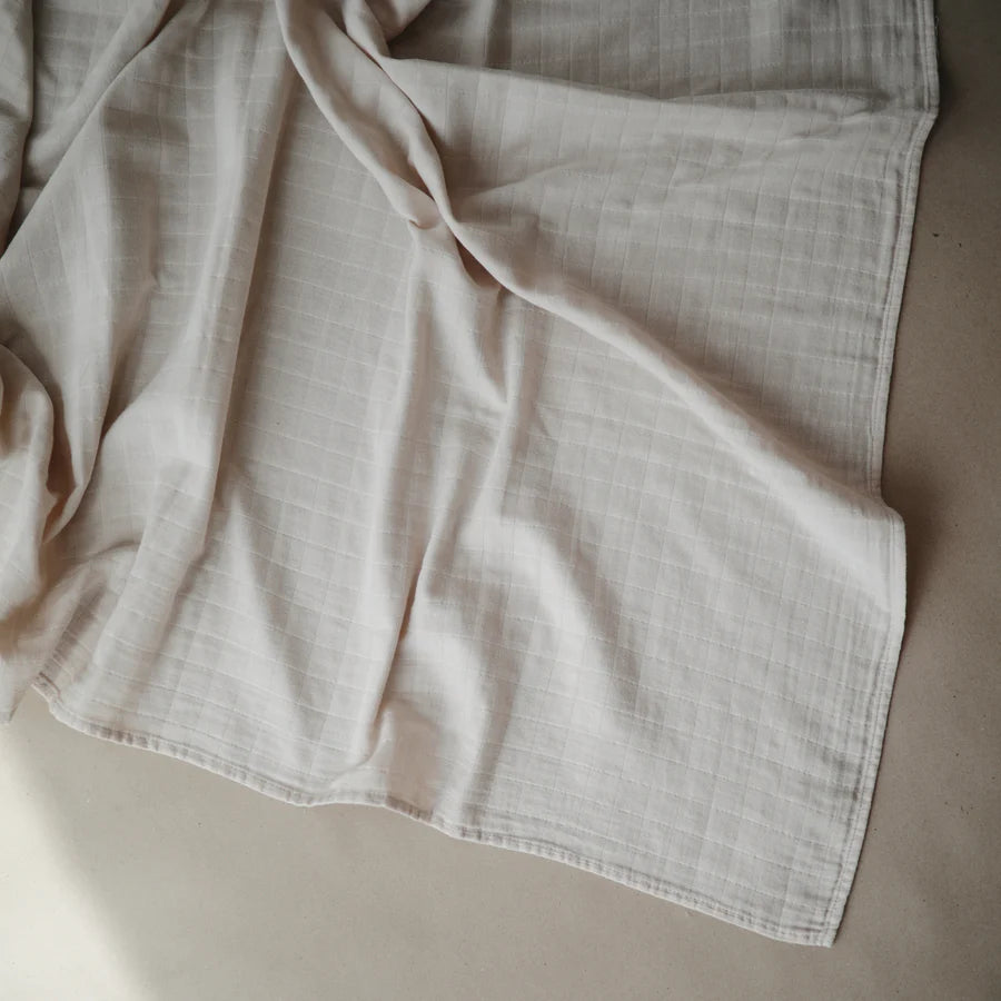 Mushie Muslin Organic Cotton Muslin Swaddle Blanket, Multiple Options