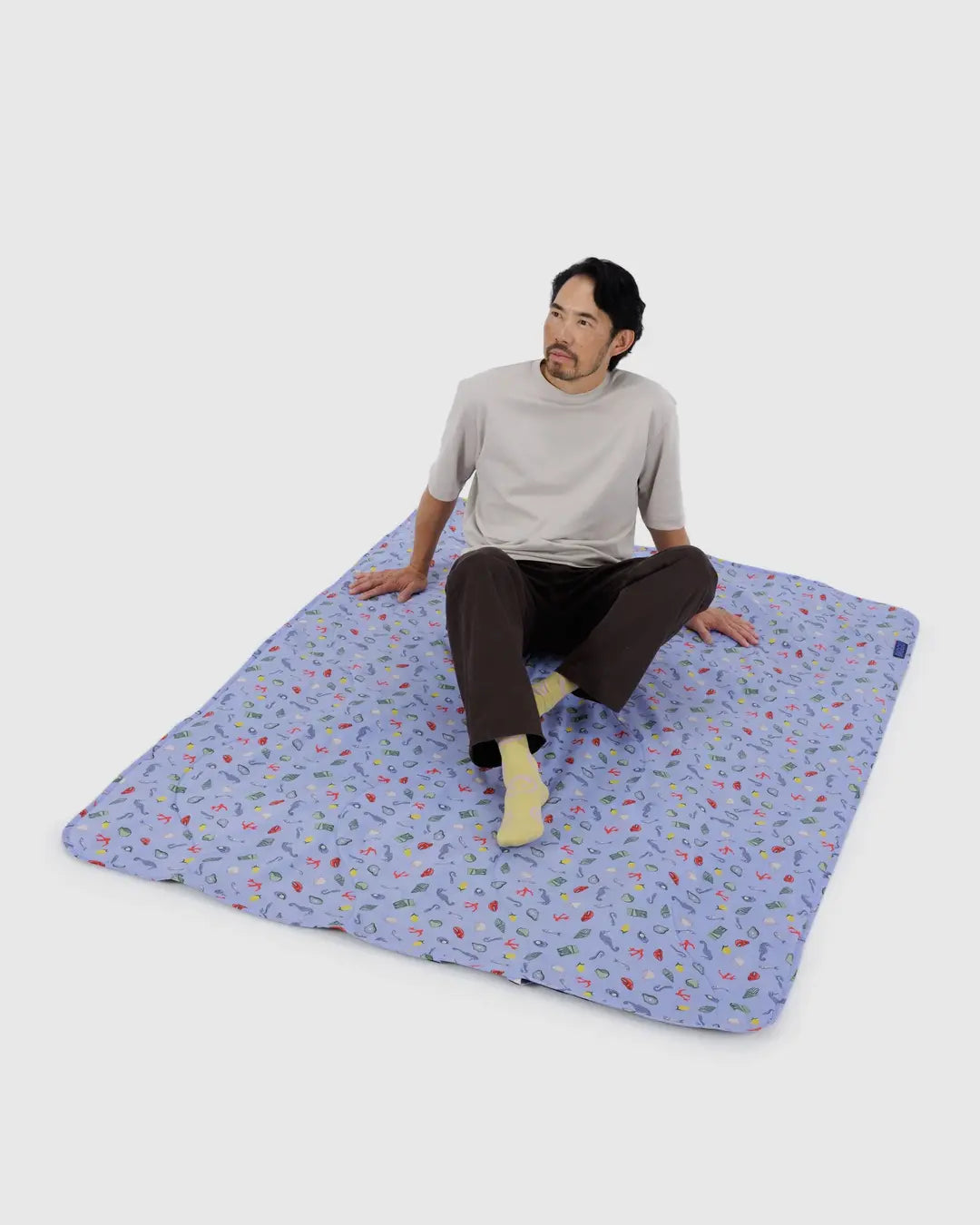 Baggu Puffy Picnic Blanket, Sea Charms
