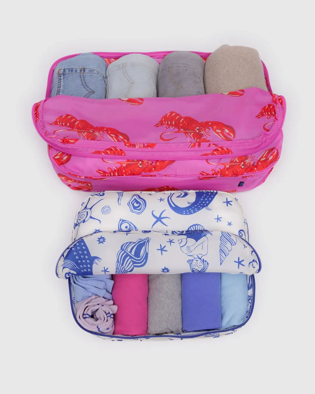 Baggu Large Packing Cube Set, Sea Creatures