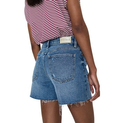 Pistola Kennedy Relaxed Mid Rise Cuff Off Short, Central Vintage